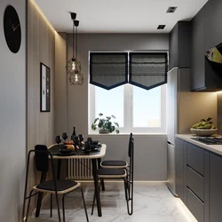 Кухня в серых тонах дизайн в хрущевке
