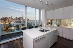 Panoramic kitchen interior design
