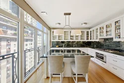 Panoramic kitchen interior design