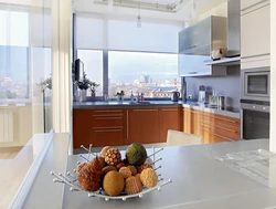 Panoramic kitchen interior design