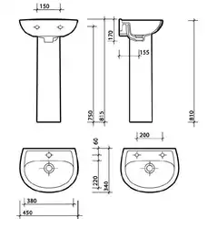 Bathroom sink dimensions photo