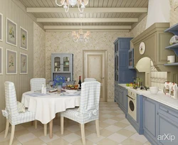 Kitchen dining room interior Provence style