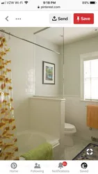 Tualet arakəsmələri olan vanna otağı foto dizaynı