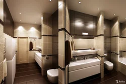 Дәретхана бөлімі бар ванна бөлмесінің фото дизайны