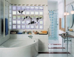 Bathroom made of blocks photo