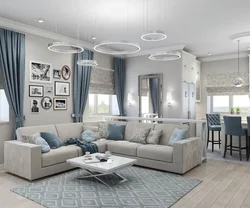 Cold living room interior