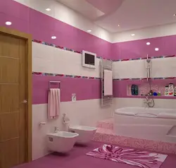 Bathroom Design Using One Color Tile