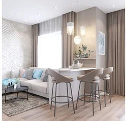 Beige Gray Living Room Photo Design