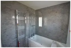 Bathroom Design With Decorative Plaster And Tiles Photo