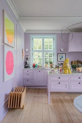 What interior matches a lavender kitchen?