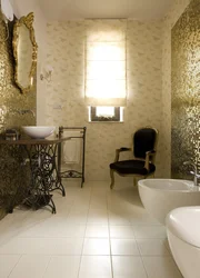 Bathroom design with plaster photo with decorative and tiles