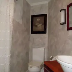 Bathroom Design With Plaster Photo With Decorative And Tiles