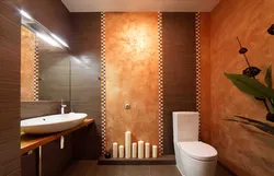 Bathroom Design With Plaster Photo With Decorative And Tiles