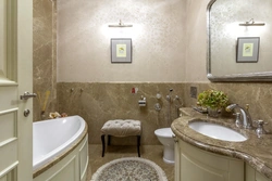 Дизайн ванной комнаты штукатуркой фото с декоративной и плиткой