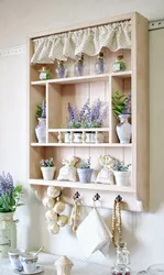 Shelves for the kitchen in Provence style photo