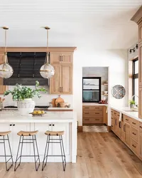 Kitchen Interior With Wood Elements