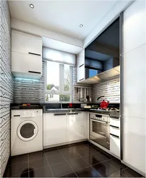 Дизайн кухни стиральная машина и холодильник