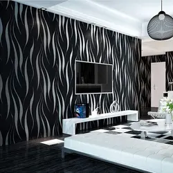 Дизайн гостиной с черными цветами