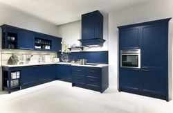 Black and blue kitchen photo