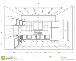 Kitchen interior design drawings