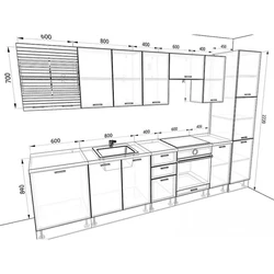Kitchen models with photo dimensions