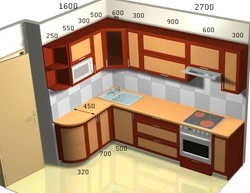 Модели кухонь с размерами фото