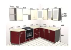 Мадэлі кухняў з памерамі фота