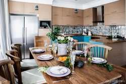 Mediterranean style kitchen interior