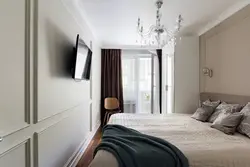 Balkonlu düzbucaqlı yataq otağı dizaynı