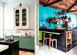 Boho style in the kitchen interior photo