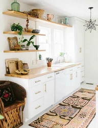 Boho style in the kitchen interior photo