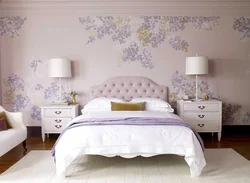 Bedroom interior design flowers