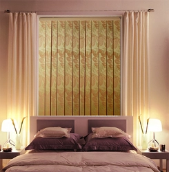 Дизайн спальни жалюзи на окна