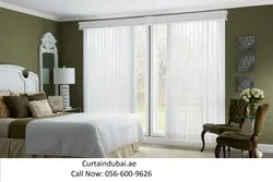 Дызайн спальні жалюзі на вокны