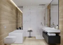 Дызайн ванны з белага керамаграніту
