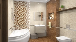 Brown Beige Tile Photo Bath