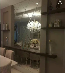 Mirror in the kitchen above the dining table photo