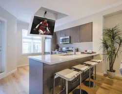 Kitchen Options With TV On The Wall Photo