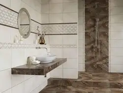 Ceramic tiles for the bathroom in the interior