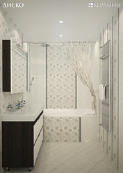 Ceramic tiles for the bathroom in the interior