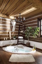 Wooden Bathroom Interior