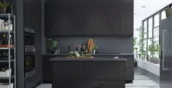 Kitchen color graphite matte photo