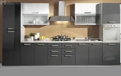 Кухня колер графіт матавы фота