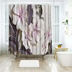 Fabric bath curtain photo
