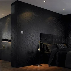 Black bedroom what wallpaper photo