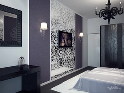 Black bedroom what wallpaper photo