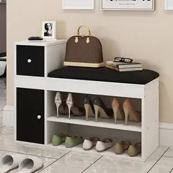 Шкаф для обуви в прихожую с сиденьем фото
