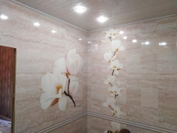 PVC panels for bathroom interior decoration photo