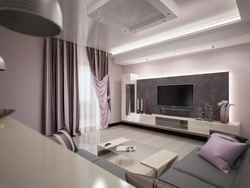 Modern Interior Of A Living Room In A Real Apartment