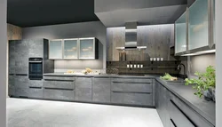 Kitchen design light concrete